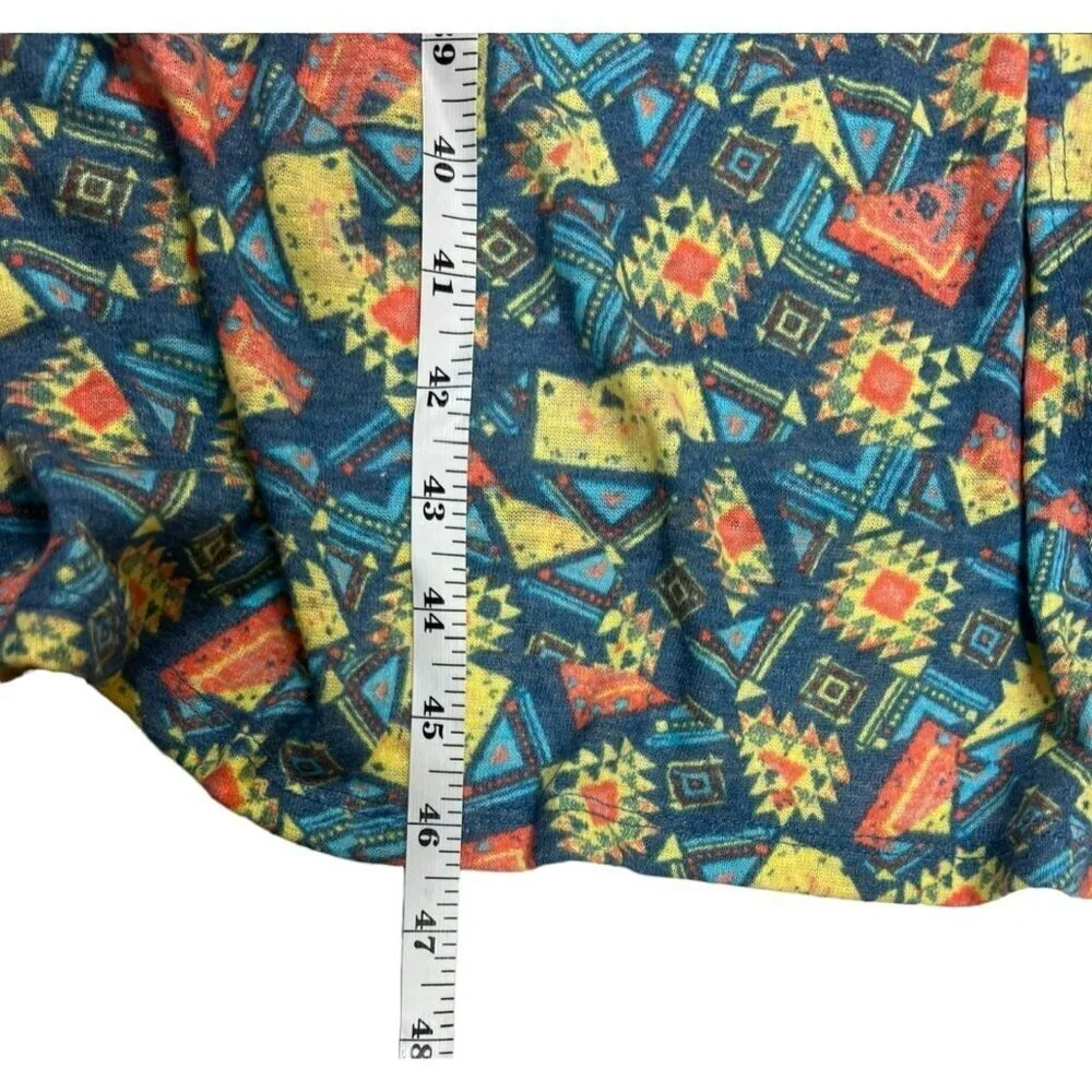LulaRoe Sarah Women's Super Long Blue Textile Cardigan - Picture 5 of 7